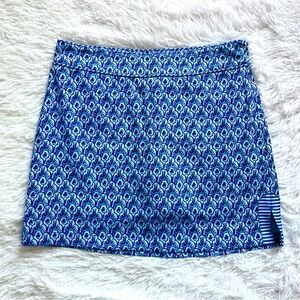 Women's Vineyard Vines 2 Tone Blue & Aqua Printed Golf Skort